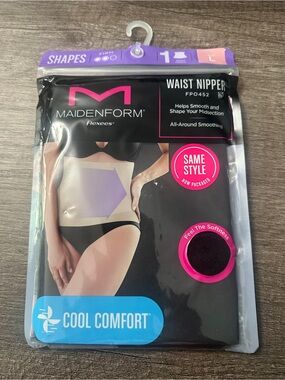 Maidenform Black Waist Nipper with Pink Accents